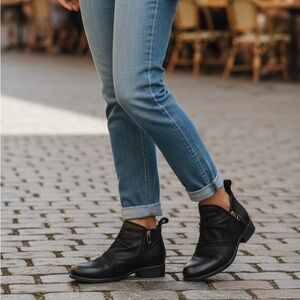 Miz Mooz Slinky Black Ankle Booties